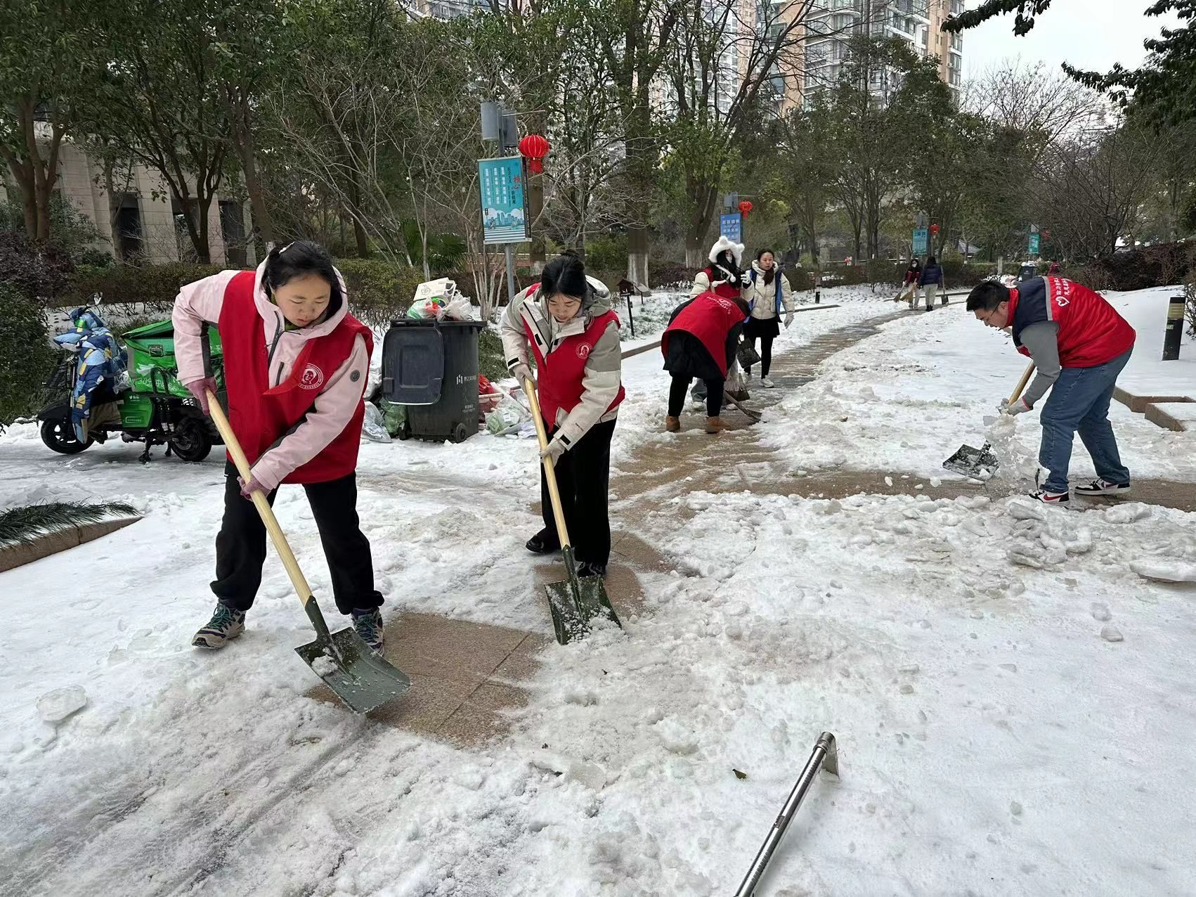 赢博体育官网入口：赢博体育app：武汉各公园主要园路均已畅通已有市民入园拍冰雪婚纱照(图6)